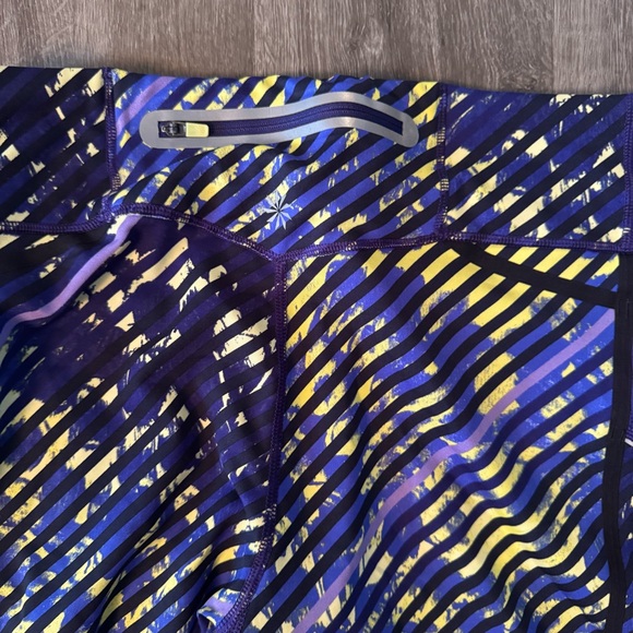 Athleta Radical Stripe Crop Leggings in Amalfi Blue and Yellow - Picture 7 of 7